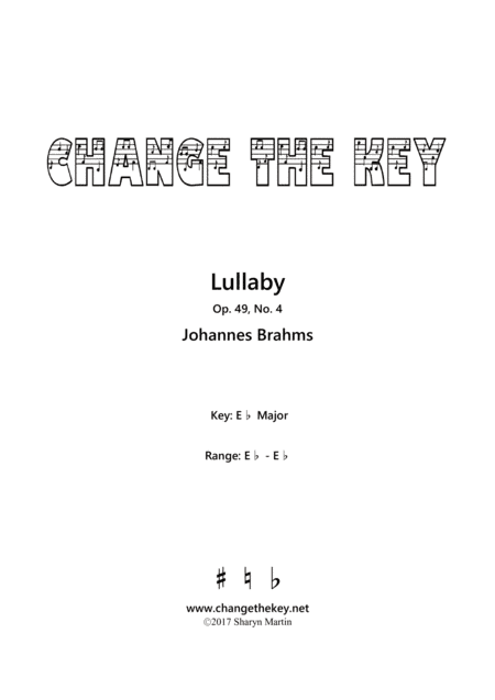 Lullaby - Eb Major (arr. Change the Key)