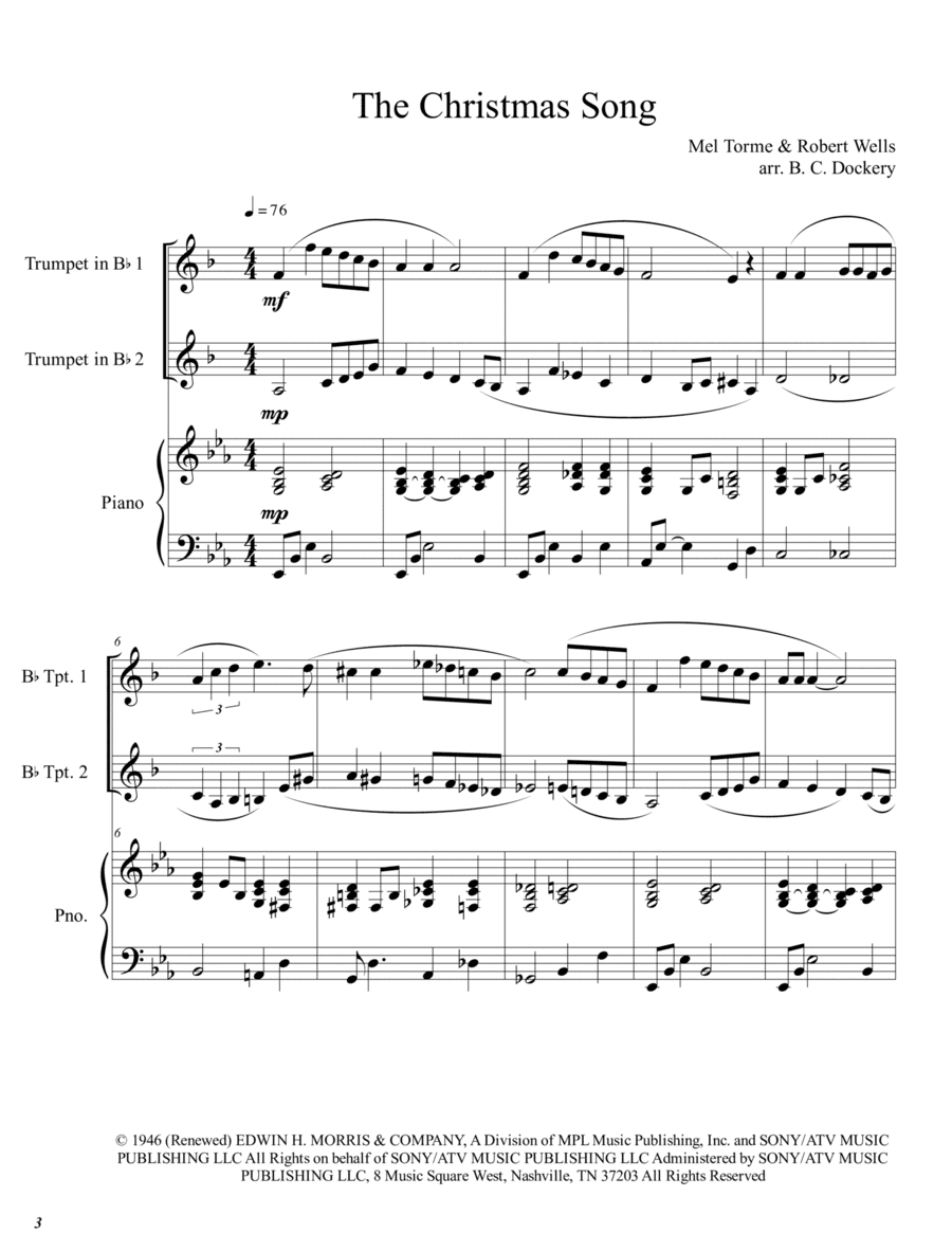 The Christmas Song (chestnuts Roasting On An Open Fire) (arr. B. C. Dockery)