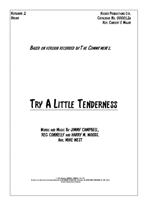 Try A Little Tenderness (arr. Mike West)