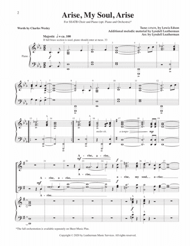 Arise, My Soul, Arise--Octavo edition (arr. Lyndell Leatherman)