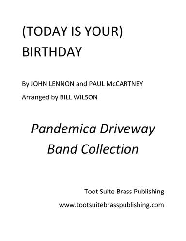 Birthday (arr. Bill Wilson)