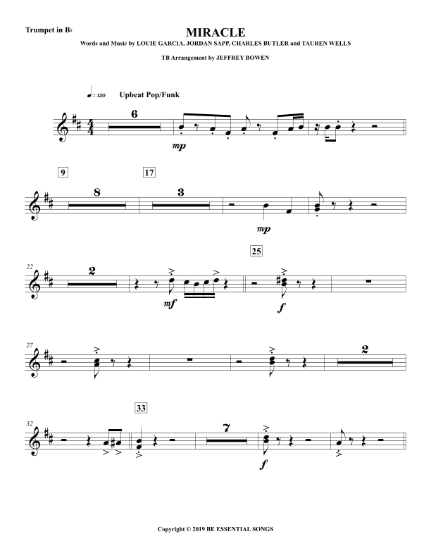 Miracle (arr. Jeffrey Bowen)