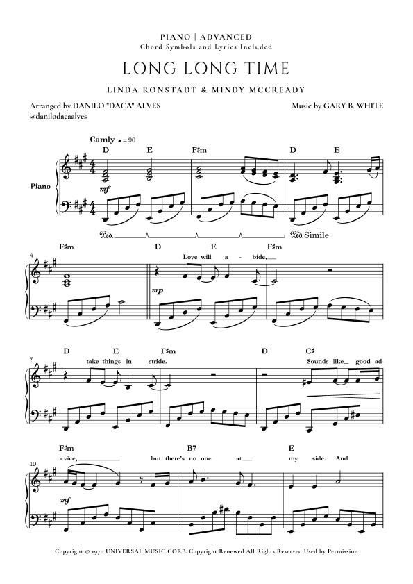 Long Long Time (arr. Danilo "Daca" Alves)