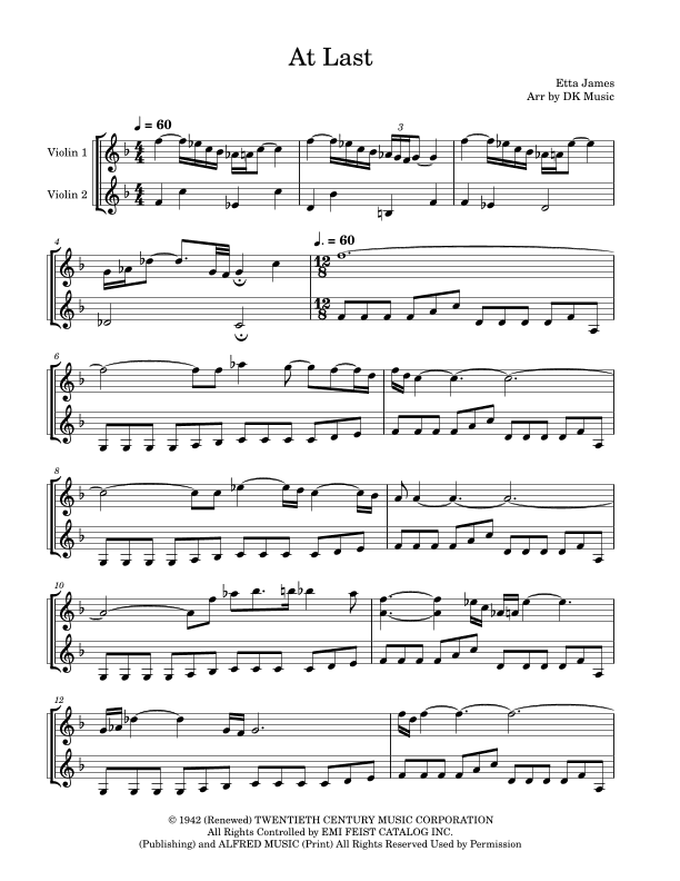 At Last (arr. DK Music)