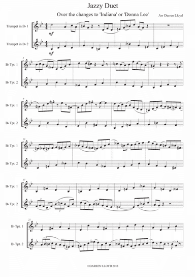 Trumpet Duet (Donna Lee changes)