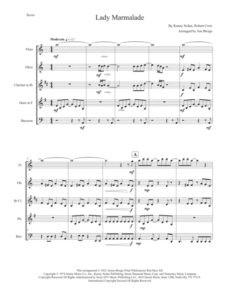 Lady Marmalade (arr. Jim Bicigo)