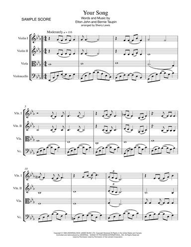 Your Song (arr. Sherry Lewis)