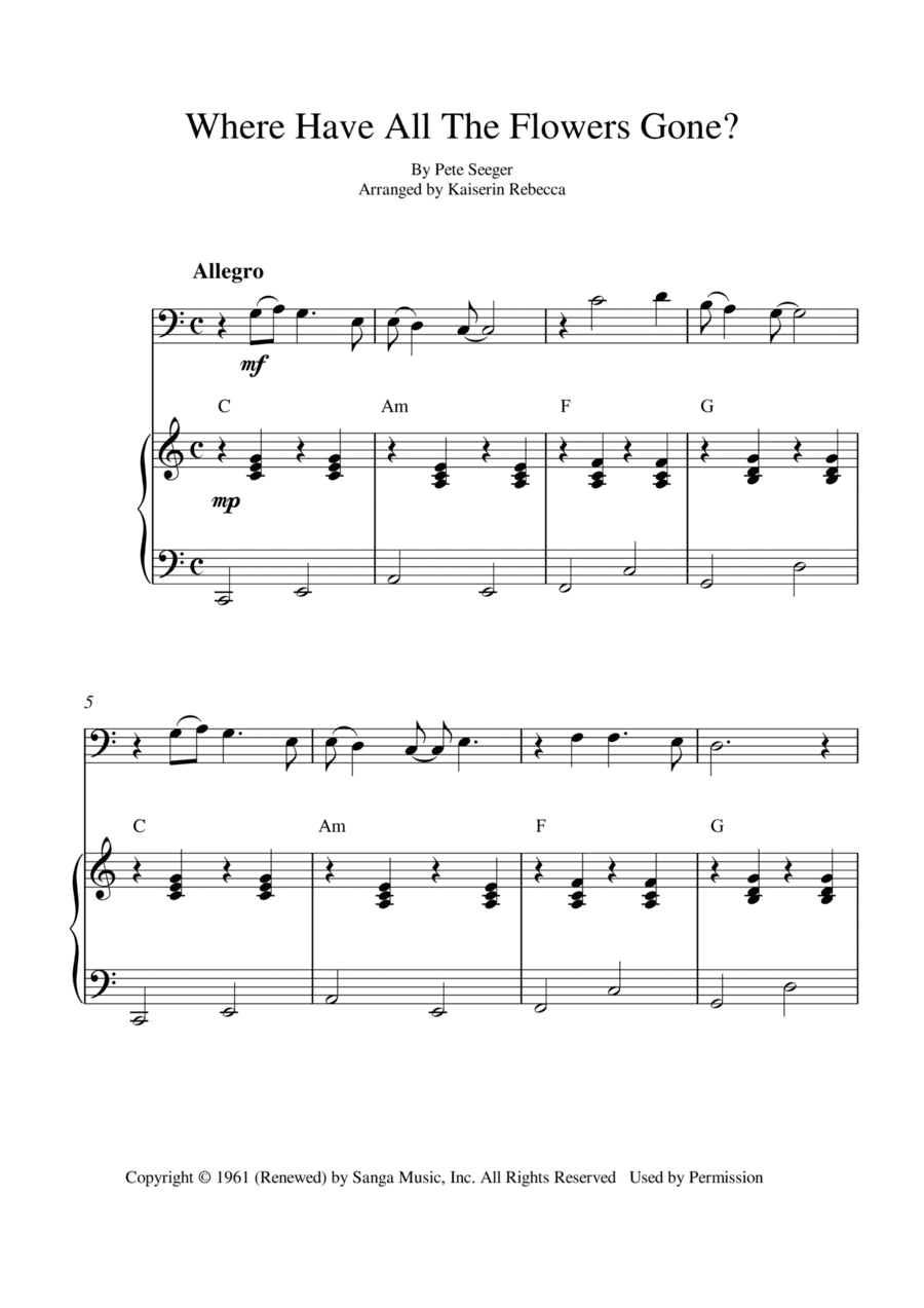 Where Have All The Flowers Gone? (arr. Kaiserin Rebecca)