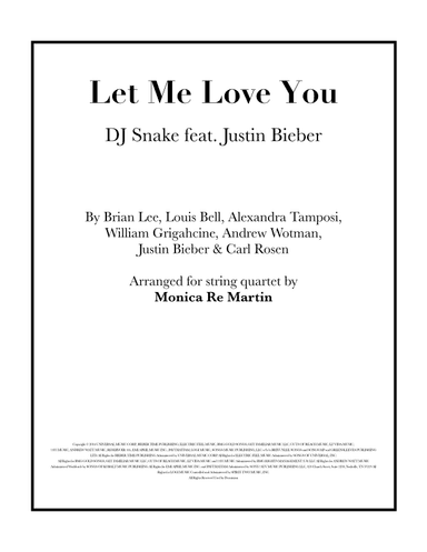 Let Me Love You (arr. Monica Re Martin)