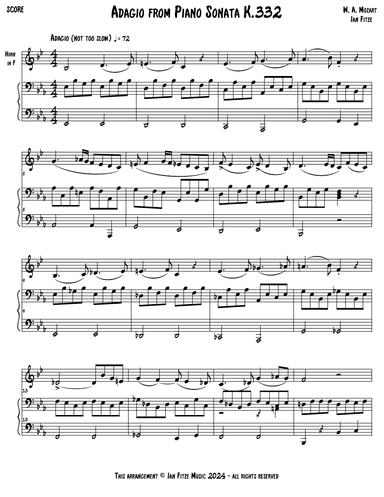 Adagio from Sonata K. 332 (arr. Ian Fitze)