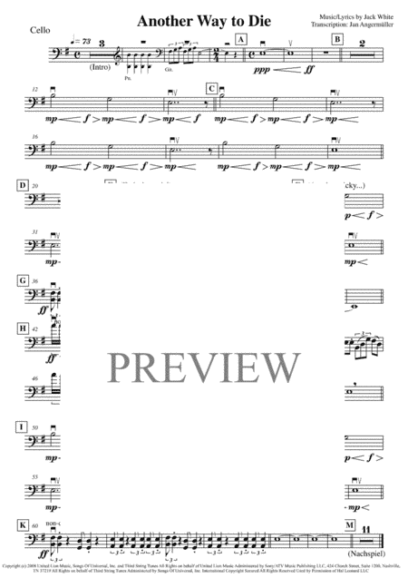 Another Way To Die (arr. Jan Angermüller)
