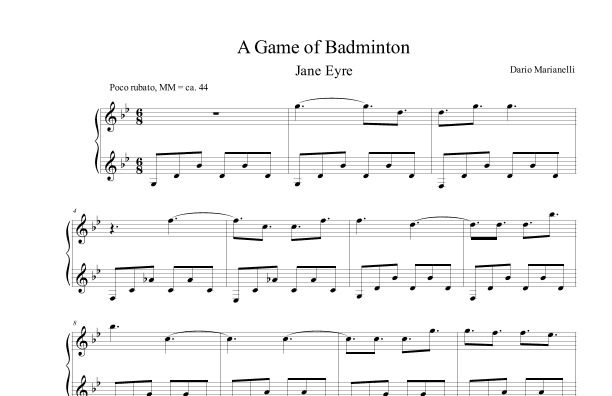 A Game Of Badminton (arr. Piano Palt)