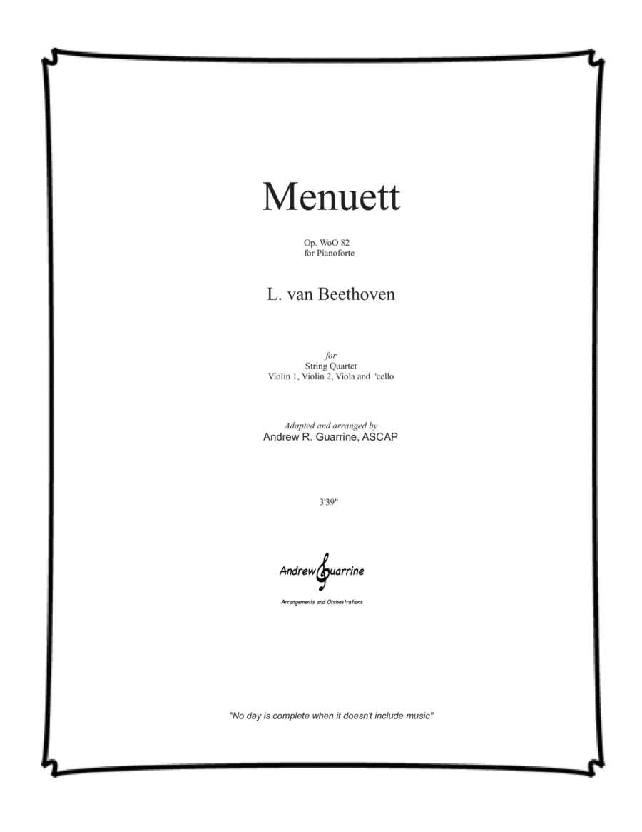 Menuett (arr. Andrew R. Guarrine)