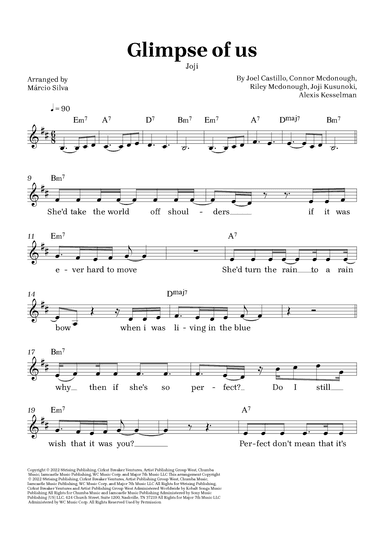 Glimpse Of Us (arr. Márcio Silva)