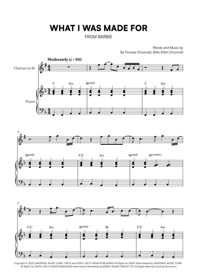 What Was I Made For? (arr. Cadenza Editions)