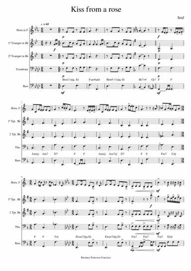 Kiss From A Rose (arr. RHODNEY PETTERSON FRANCISCO)