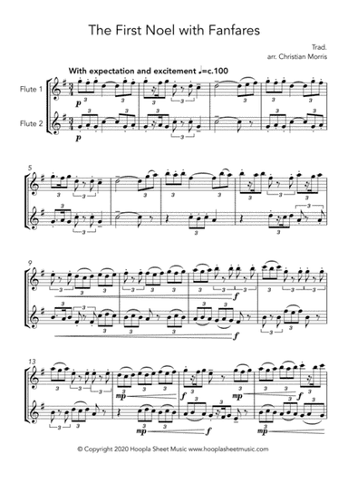 The First Noel with Fanfares (arr. Hoopla Sheet Music)