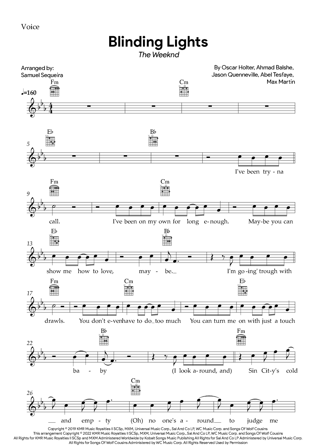 Blinding Lights (arr. Samuel Sequeira)