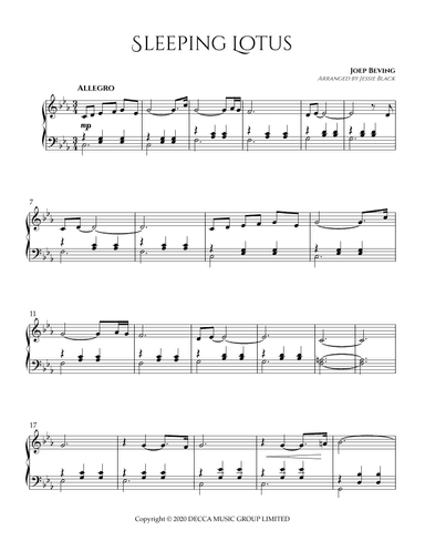 Sleeping Lotus (arr. Jessie Black)