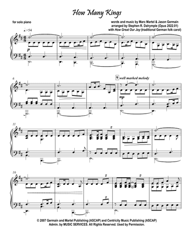 How Many Kings (arr. Stephen R Dalrymple (Dalrymple Designs))