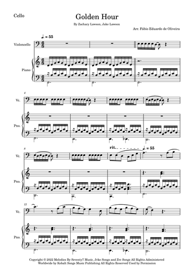 Golden Hour (arr. Fabio Eduardo de Oliveira)