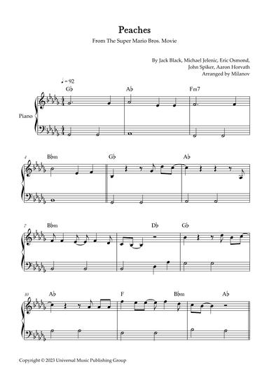 Peaches (arr. Milanov)