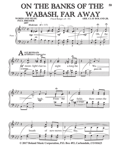 ON THE BANKS OF THE WABASH, FAR AWAY (arr. Clay Boland Jr.)