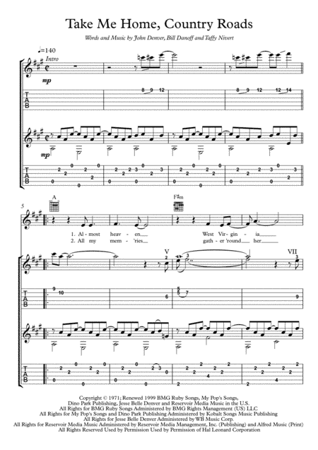 Take Me Home, Country Roads (arr. PianoSheetNow)