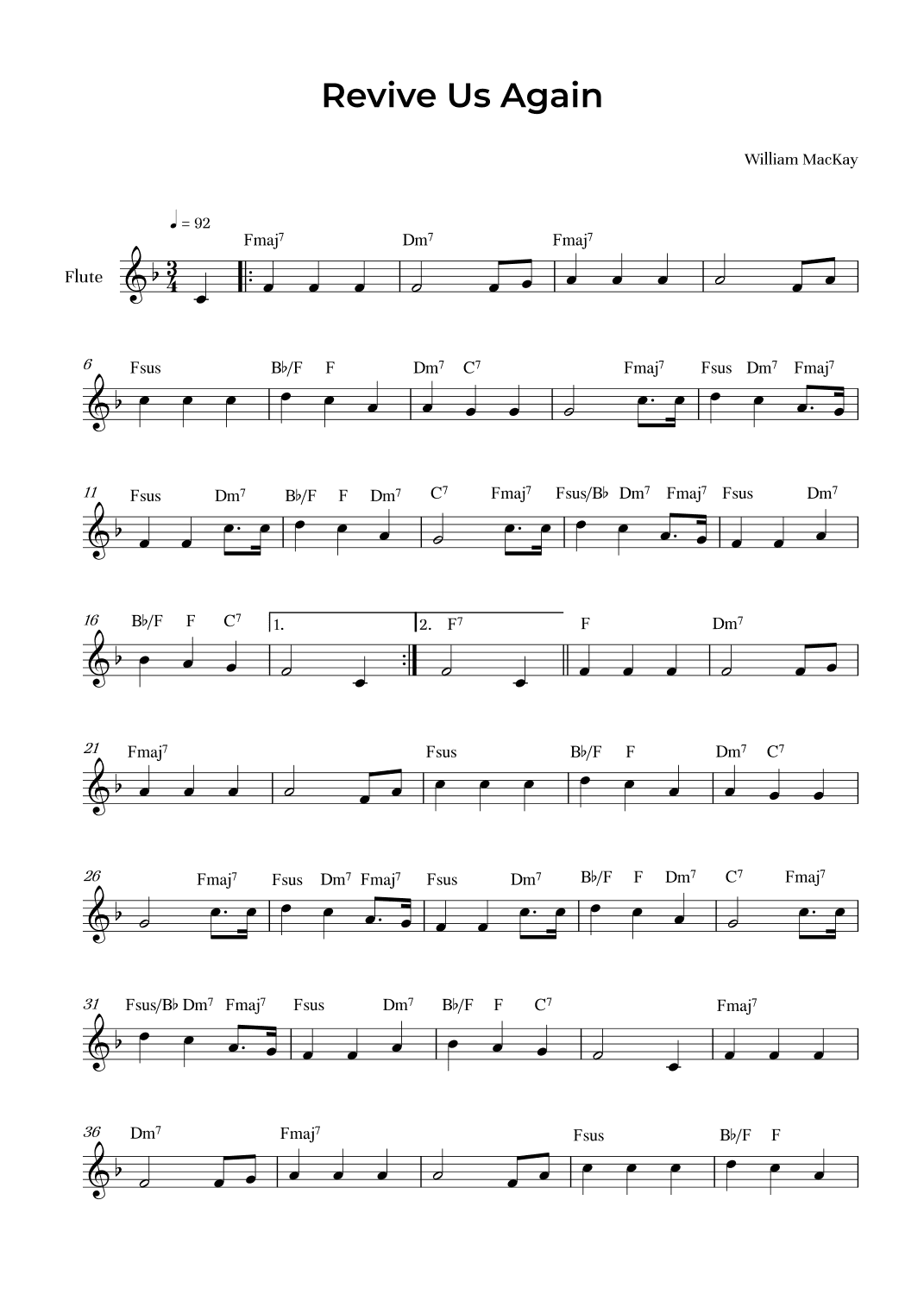 Revive Us Again (arr. Alliance Edition)