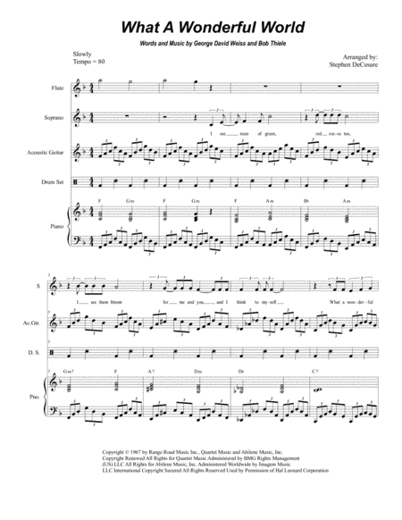 What A Wonderful World (arr. Stephen DeCesare)