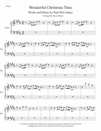 Wonderful Christmastime (arr. Kevin Busse)