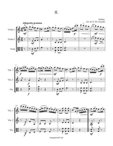 Sonatina Op. 55 #3 Movement II (arr. Nick Lacanski)