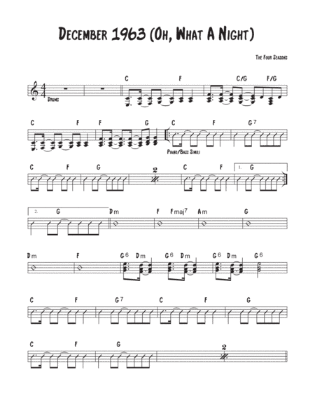 December 1963 (oh, What A Night) (arr. David M Fagnant)