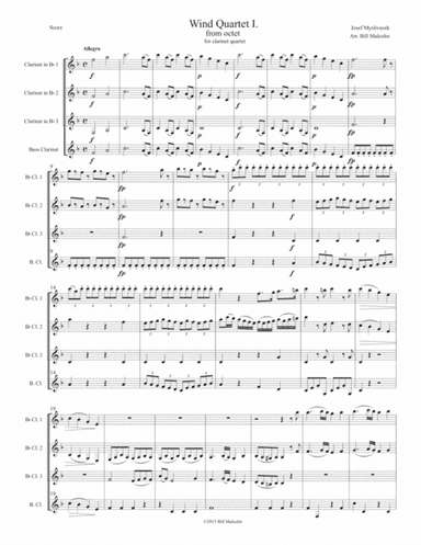 Quartet 1 for clarinet quartet (arr. Bill Malcolm)