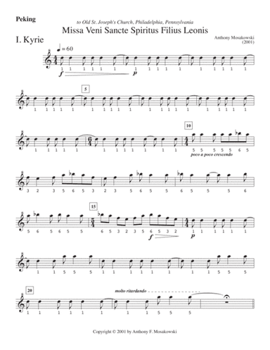Missa Veni Sancte Spiritus Filius Leonis - Parts