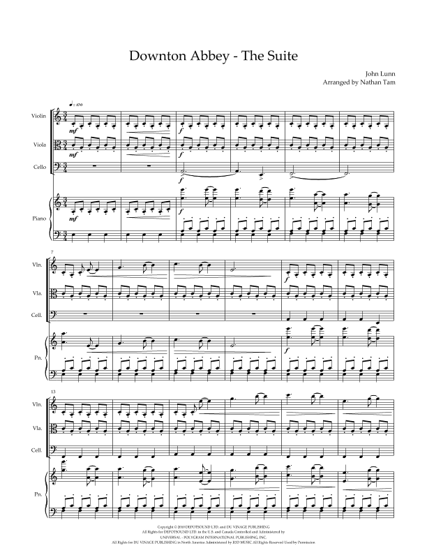 Downton Abbey - The Suite (arr. Nathan Tam)