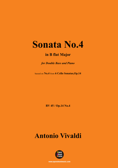 Vivaldi-Sonata No.4,in B flat Major,Op.14 No.4;RV 45 (arr. OSM Press)
