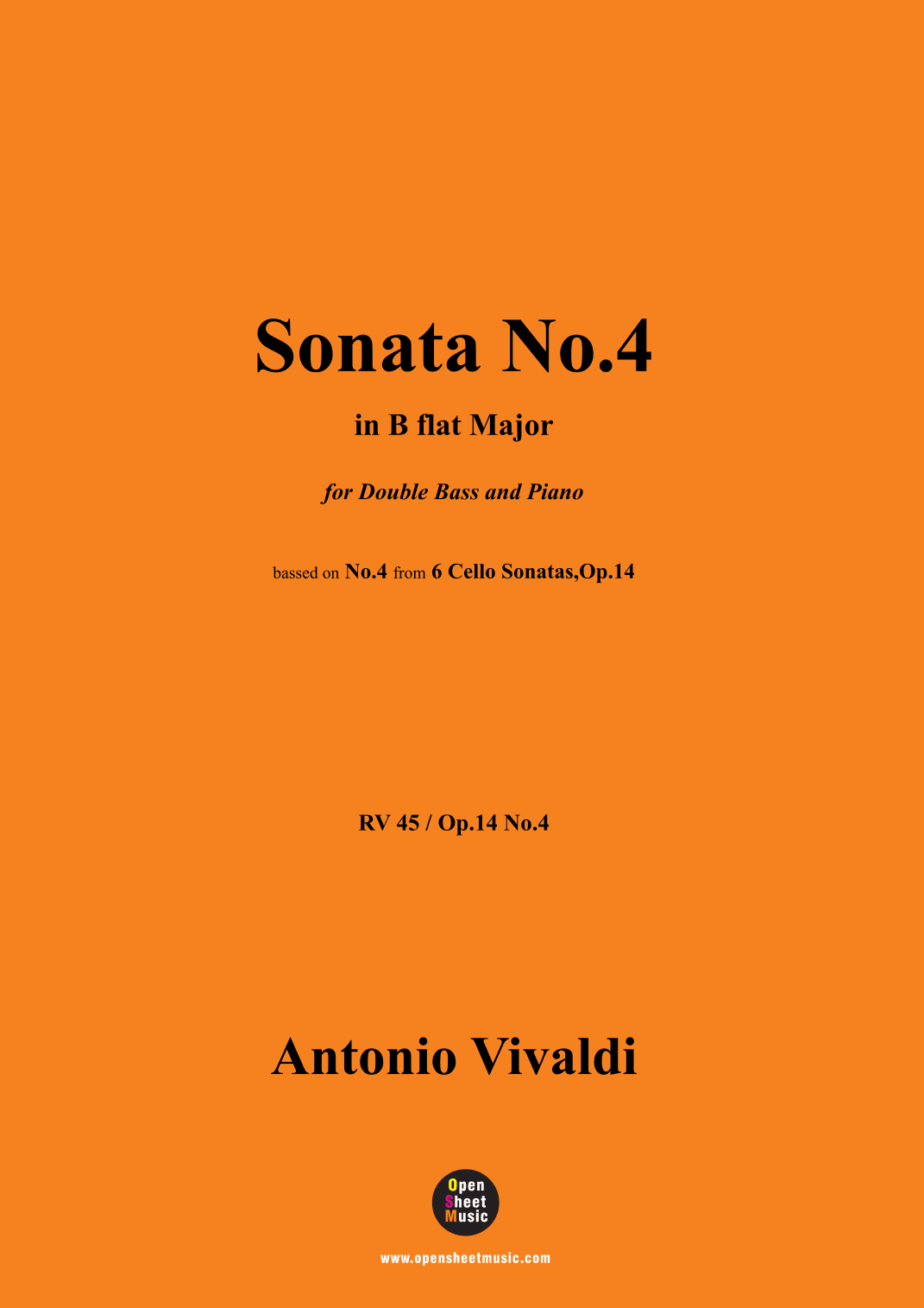 Vivaldi-Sonata No.4,in B flat Major,Op.14 No.4;RV 45 (arr. OSM Press)