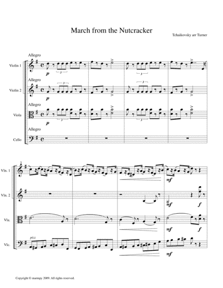 March from the Nutcracker by Tchaikovsky (arranged for String Quartet) (arr. Marmpy)