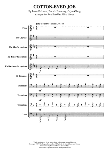 Cotton Eye Joe (arr. Alessandro Alice)