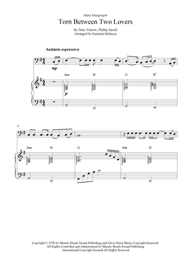 Torn Between Two Lovers (arr. Kaiserin Rebecca)