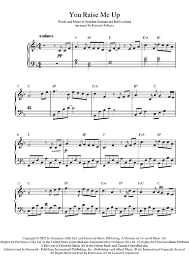 You Raise Me Up (arr. Kaiserin Rebecca)