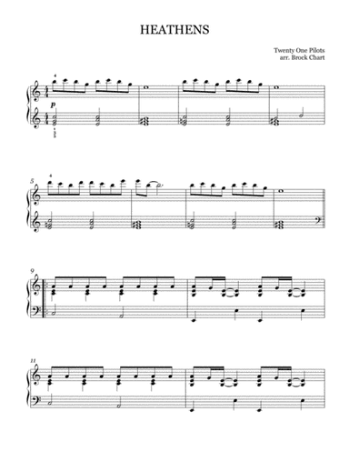 Heathens (arr. Brock Chart)