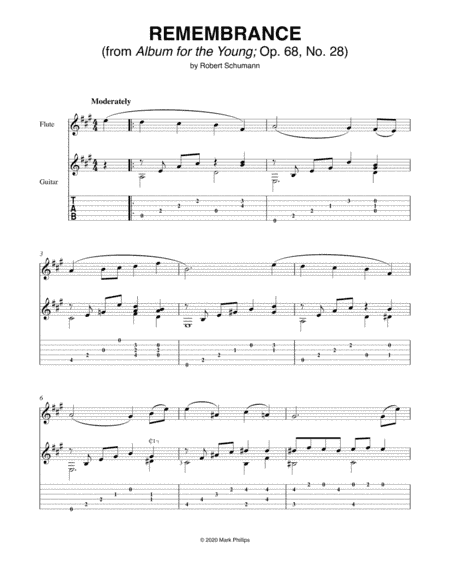 Remembrance (from Album for the Young) (arr. Mark Phillips)