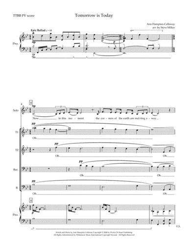 Tomorrow Is Today (arr. Steve Milloy)