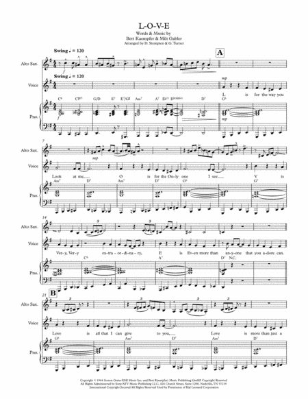 L-O-V-E (arr. Debra E. Stempien, Gregory H. Turner)