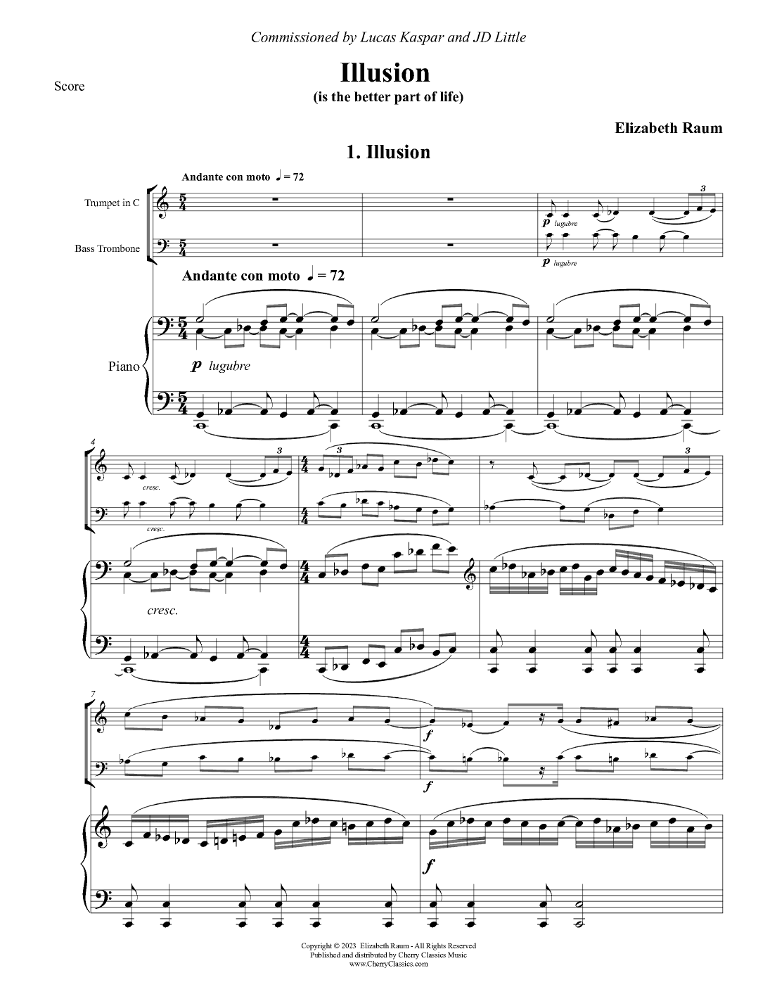 Illusion for Trumpet, Trombone and Piano