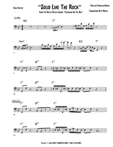 Solid Like The Rock (arr. Accubass)