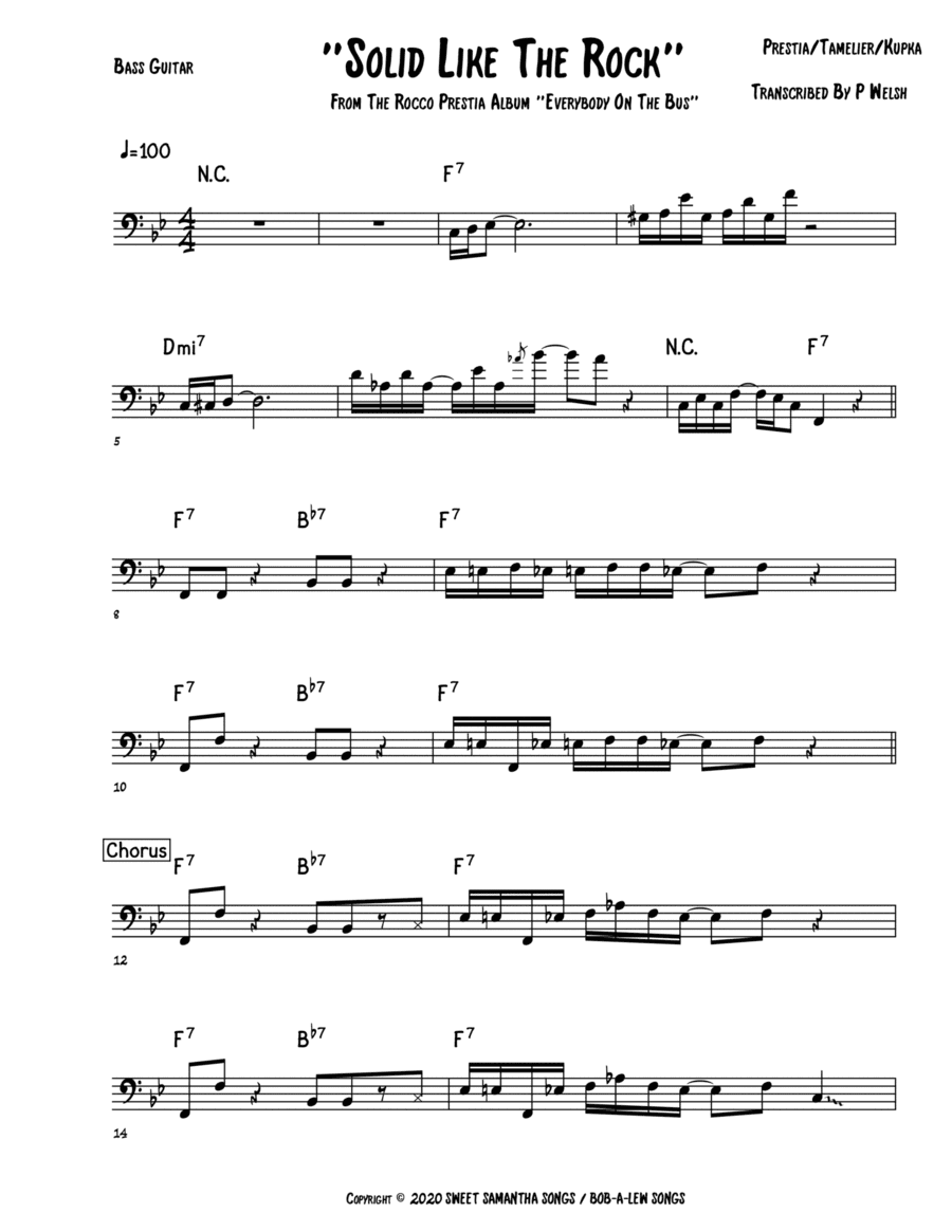 Solid Like The Rock (arr. Accubass)