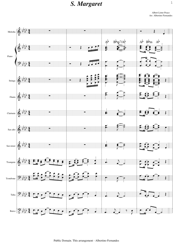 S. MARGARET - Score Only (arr. Albertino Fernandes)